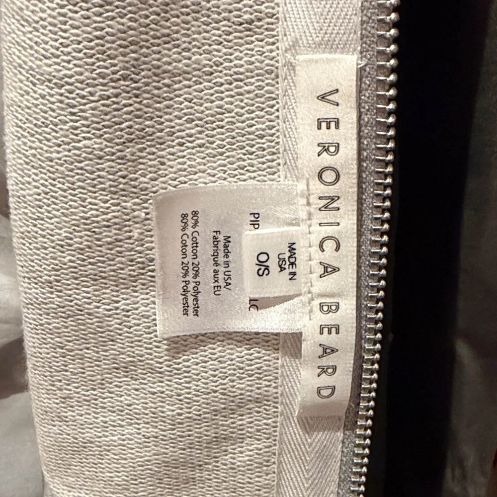 Veronica Beard army blazer with zip-in grey hoodie dickie, size 8 - Picture 12 of 12